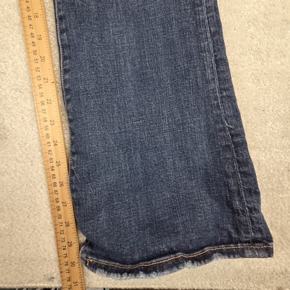 American Eagle AEO Kick Boot Jeans Womens 8 Medium Wash Mid Rise Stretch Denim - Picture 2 of 11